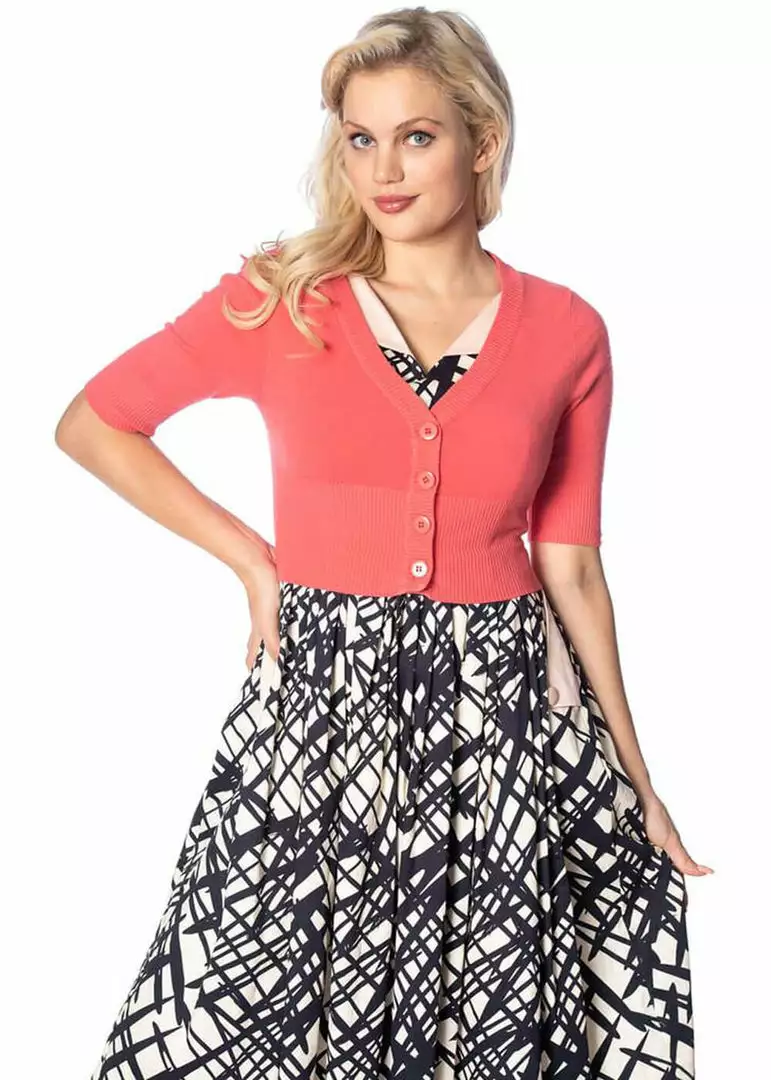 Banned Overload 50's Cardigan Coral 6 Banned Overload 50's Cardigan Coral