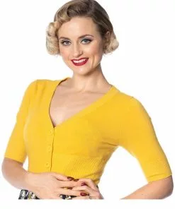 Banned Overload 50's Cardigan Mustard New In