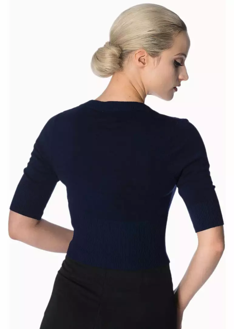 Banned Overload 50's Cardigan Night Blue New In 5 Banned Overload 50's Cardigan Night Blue New In