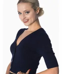Banned Overload 50's Cardigan Night Blue New In
