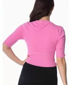 New In Banned Overload 50's Cardigan Bright Pink