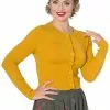New In Banned Dolly 50's Cardigan Mustard 1 New In Banned Dolly 50's Cardigan Mustard