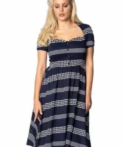 Banned Sail Away 50's Swing Dress Navy
