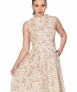 Banned Fresh Bloom 60's Swing Dress Pink New In