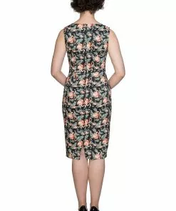 New In Banned Flamingo Honnie 50's Pencil Dress Black 9 New In Banned Flamingo Honnie 50's Pencil Dress Black