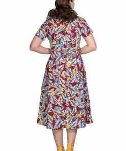 Banned Huwaiian Days 40's Dress Red 8 Banned Huwaiian Days 40's Dress Red