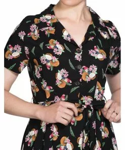 New In Banned Fruit Days 40's Dress Black