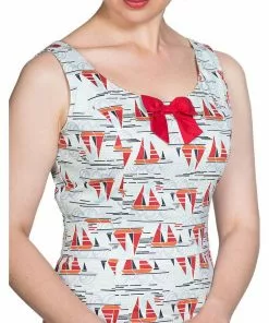 Banned Sail Away 40's Pencil Jurk Blauw