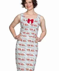 Banned Sail Away 40's Pencil Jurk Blauw