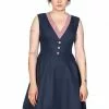 New In Banned Diner Days 50's Swing Dress Dark Blue 1 New In Banned Diner Days 50's Swing Dress Dark Blue