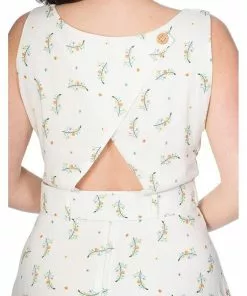 Banned Spring Sprig 60's Dress Cream