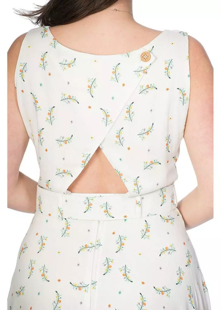 Banned Spring Sprig 60's Dress Cream 4 Banned Spring Sprig 60's Dress Cream