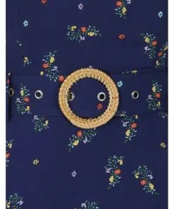 New In Banned Spring Sprig 60's Dress Navy