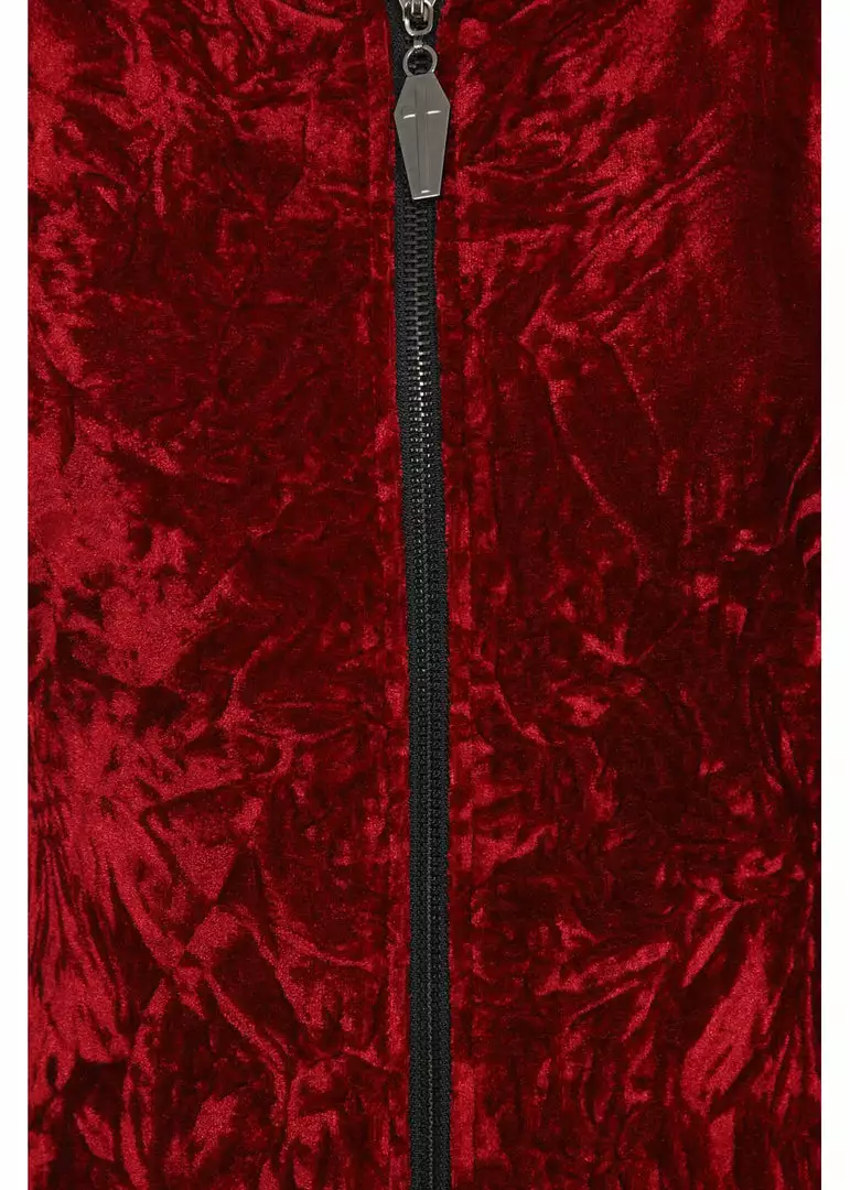 Banned Big Crush Hoodie Velvet 60's Dress Burgundy New In 5 Banned Big Crush Hoodie Velvet 60's Dress Burgundy New In