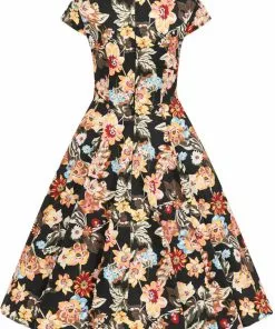 Banned Pino Colada 50's Swing Dress Black