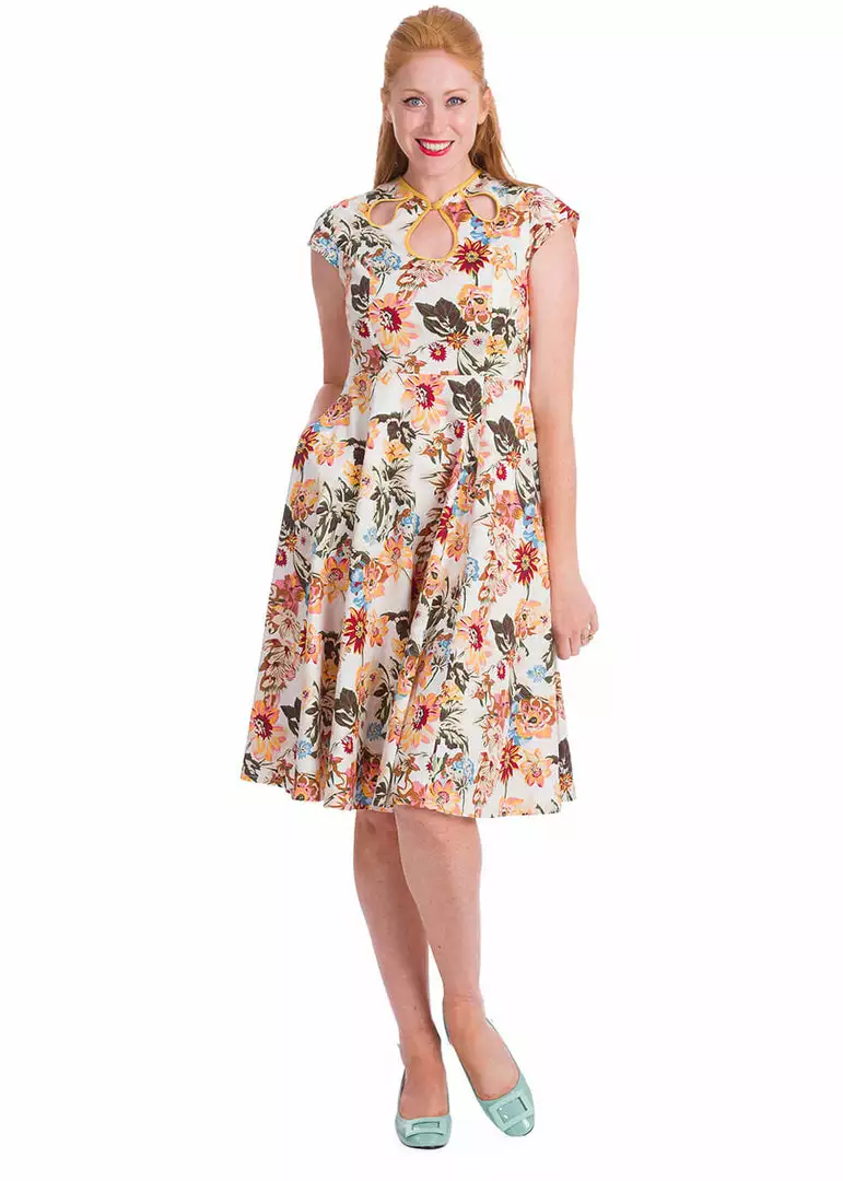 Banned Pino Colada 50's Swing Dress Cream New In 5 Banned Pino Colada 50's Swing Dress Cream New In