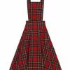 Banned Sweet Tartan Pinafore 40's Swing Dress Red 1 Banned Sweet Tartan Pinafore 40's Swing Dress Red