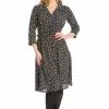 Banned Winter Rose 40's A-Line Dress Black