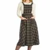 Banned Tartan 40's Pinafore Swing Dress Navy New In 1 Banned Tartan 40's Pinafore Swing Dress Navy New In