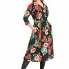 New In Banned Evening Rose 40's A-Line Dress Red