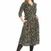 Banned Winter Blooms 40's A-Line Dress Black 2 Banned Winter Blooms 40's A-Line Dress Black