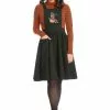 New In Banned Pumpkin Spice & All Things Nice Pinafore 60's Swing Dress Black 1 New In Banned Pumpkin Spice & All Things Nice Pinafore 60's Swing Dress Black