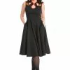 Banned Pumpkin Spice & All Things Nice 50's Swing Dress Black New In 1 Banned Pumpkin Spice & All Things Nice 50's Swing Dress Black New In