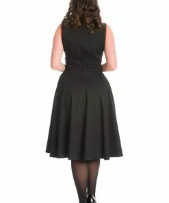 Banned Pumpkin Spice & All Things Nice 50's Swing Dress Black New In 9 Banned Pumpkin Spice & All Things Nice 50's Swing Dress Black New In