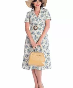 Banned Wild Flower 50's Swing Dress Green