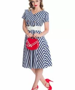 Banned Captain Sailor 50's Swing Dress Navy New In