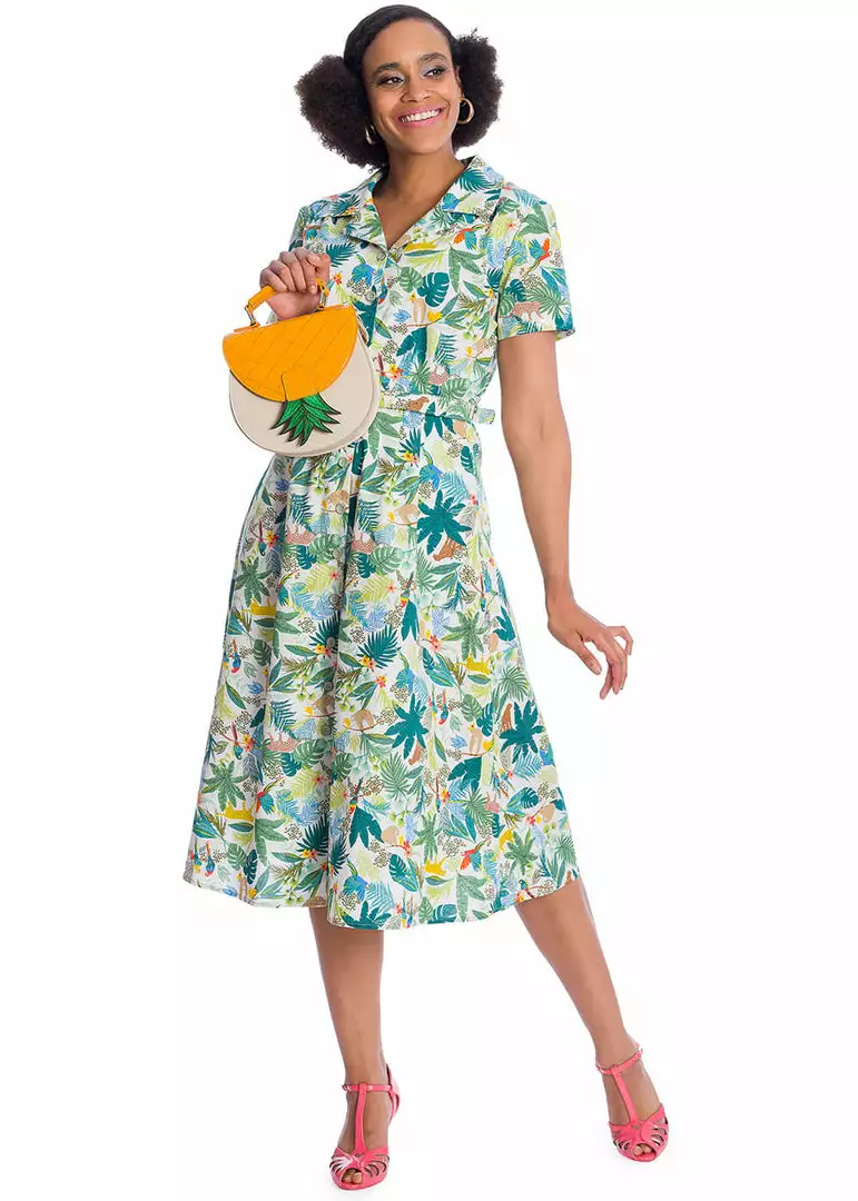 Banned Forest 50's Swing Dress Ivory New In 6 Banned Forest 50's Swing Dress Ivory New In