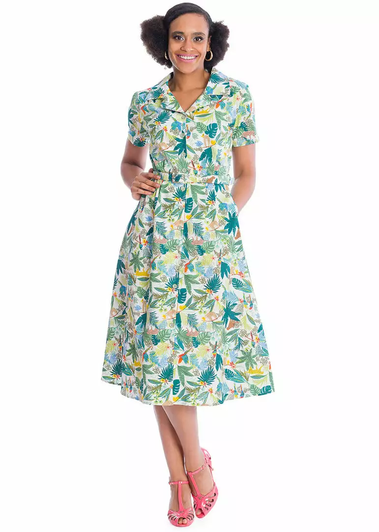 Banned Forest 50's Swing Dress Ivory New In 3 Banned Forest 50's Swing Dress Ivory New In