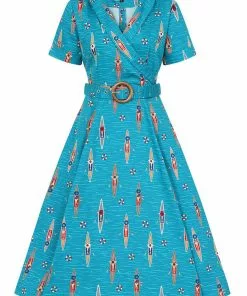 Banned Regatta Girl 50's Swing Dress Blue New In