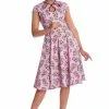 Banned Summer Berry 50's Swing Dress Lilac Purple New In