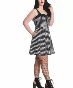 Banned Spooky Nightwalks 50's Swing Dress Black White New In