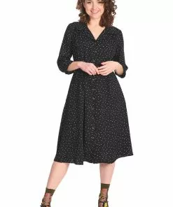 Banned Delicious Dots 50's Dress Black New In