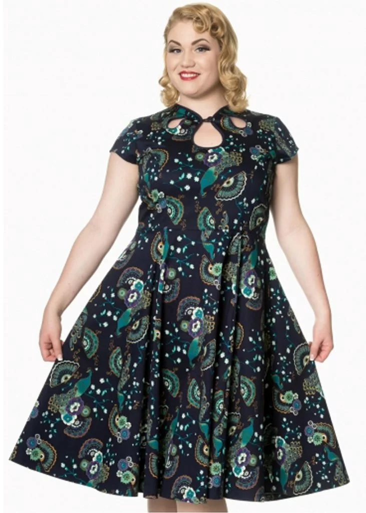 New In Banned Proud Peacock Cutout Swing Dress 3 New In Banned Proud Peacock Cutout Swing Dress
