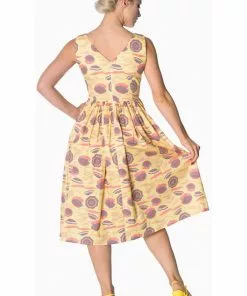 Banned Parasol All Over 50's Swing Dress Cream New In 8 Banned Parasol All Over 50's Swing Dress Cream New In