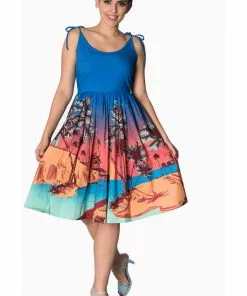 New In Banned Tropical 50's Swing Sundress