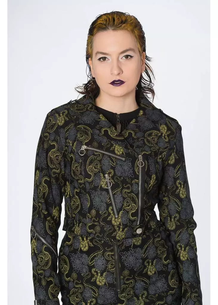 Banned Slither Snakes 60's Biker Jacket Black 3 Banned Slither Snakes 60's Biker Jacket Black