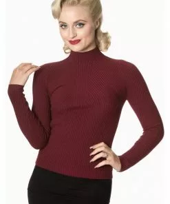 New In Banned Let's Tango Jumper Burgundy