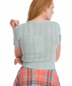 New In Banned Bow Pointelle 40's Top Green 5 New In Banned Bow Pointelle 40's Top Green