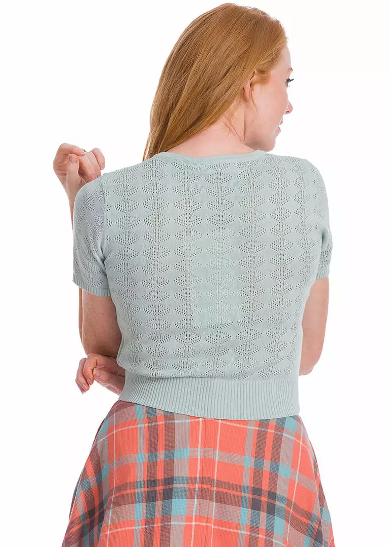 New In Banned Bow Pointelle 40's Top Green 4 New In Banned Bow Pointelle 40's Top Green