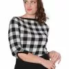 Banned Check Me 40's Jumper Top Black 2 Banned Check Me 40's Jumper Top Black