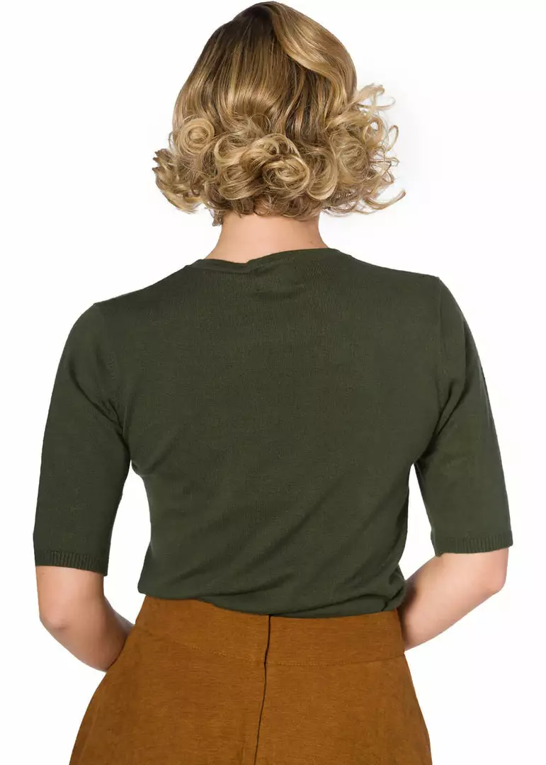 New In Banned Pug Dog 40's Jumper Green 5 New In Banned Pug Dog 40's Jumper Green