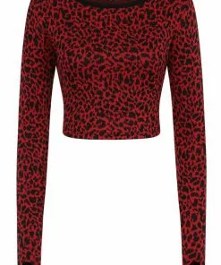 Banned Raptor Leopard 50's Jumper Red