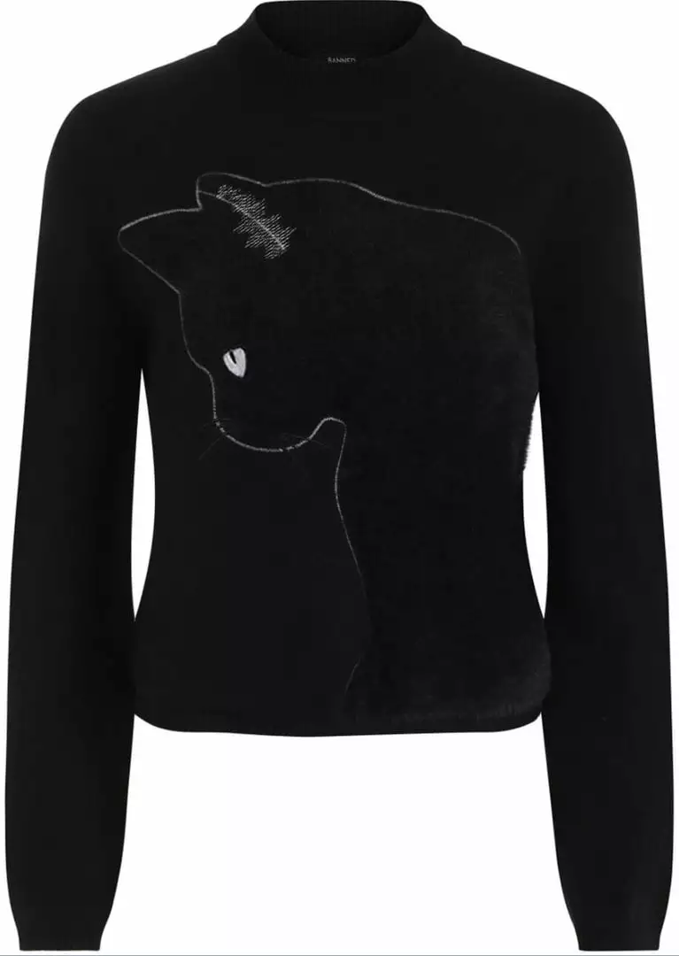 Banned Sabrina Cat Jumper Black New In 3 Banned Sabrina Cat Jumper Black New In