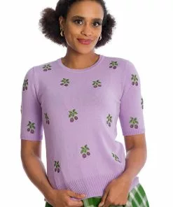New In Banned Summer Berry 40's Jumper Purple