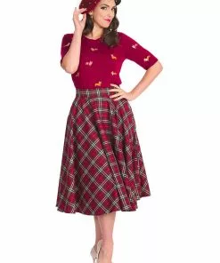 Banned Queens Corgi 50's Jumper Top Burgundy New In 11 Banned Queens Corgi 50's Jumper Top Burgundy New In