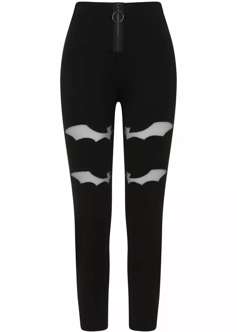 New In Banned Philomena Bat 80's Leggings Black 3 New In Banned Philomena Bat 80's Leggings Black